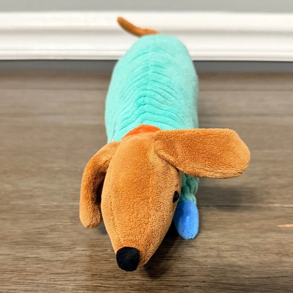 Manhattan Toy Teal Corduroy Space Dachshund Wiener Dog‎ Plush